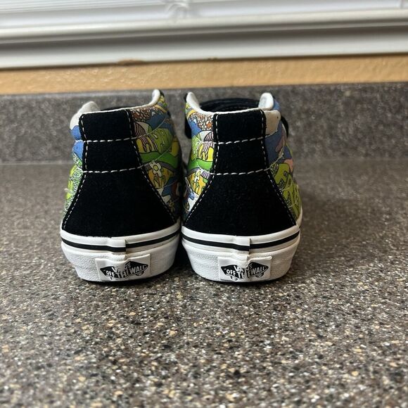 Vans Parks Project Wild And Free Kid Sz 3 Mid Top Multicolor Black Suede Sneaker - Picture 7 of 9